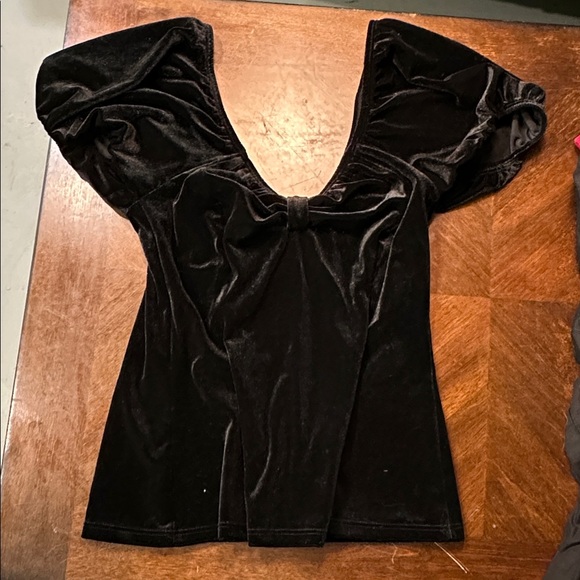 Vixen by Micheline Pitt Tops - Vixen Elegant Black Velvet Top